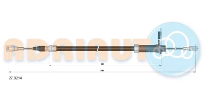 27.0214 ADRIAUTO Тросик, cтояночный тормоз
