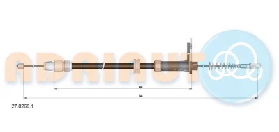 27.0268.1 ADRIAUTO Тросик, cтояночный тормоз