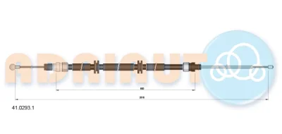 Тросик, cтояночный тормоз ADRIAUTO 41.0293.1