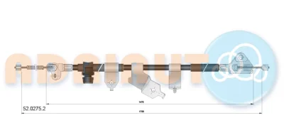 52.0275.2 ADRIAUTO Тросик, cтояночный тормоз