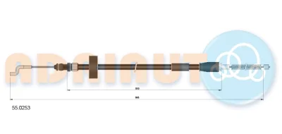 55.0253 ADRIAUTO Тросик, cтояночный тормоз