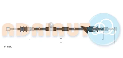 57.0230 ADRIAUTO Тросик, cтояночный тормоз