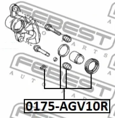 Ремкомплект, тормозной суппорт FEBEST 0175-AGV10R