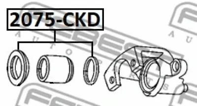 Ремкомплект, тормозной суппорт FEBEST 2075-CKDR