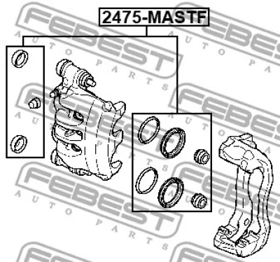 Ремкомплект, тормозной суппорт FEBEST 2475-MASTF