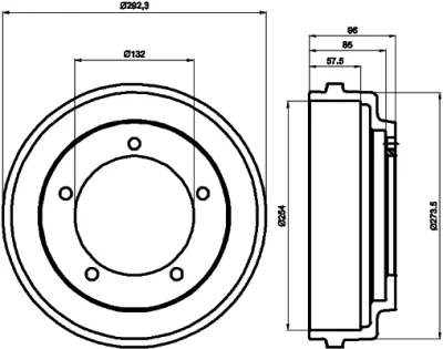 8DT 355 300-201 BEHR/HELLA/PAGID Тормозной барабан