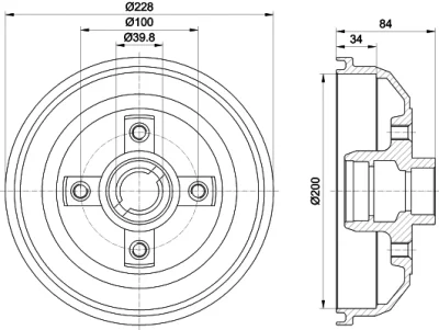 8DT 355 301-161 BEHR/HELLA/PAGID Тормозной барабан