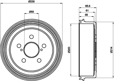 8DT 355 301-321 BEHR/HELLA/PAGID Тормозной барабан