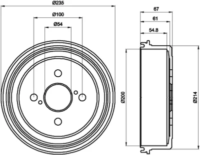 8DT 355 302-161 BEHR/HELLA/PAGID Тормозной барабан