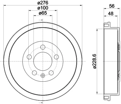 8DT 355 303-081 BEHR/HELLA/PAGID Тормозной барабан