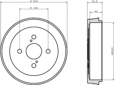 61293 BEHR/HELLA/PAGID Тормозной барабан