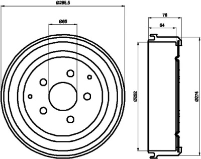 63906 BEHR/HELLA/PAGID Тормозной барабан