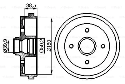 0 986 477 002 BOSCH Тормозной барабан