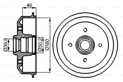 0 986 477 015 BOSCH Тормозной барабан