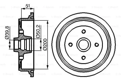 0 986 477 016 BOSCH Тормозной барабан