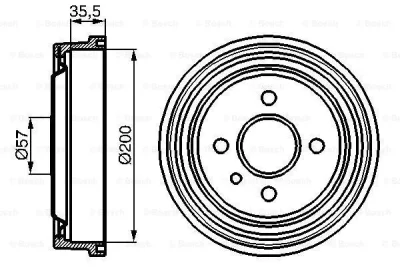 0 986 477 021 BOSCH Тормозной барабан