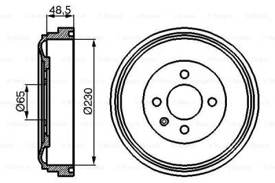 0 986 477 036 BOSCH Тормозной барабан