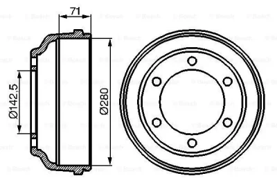 0 986 477 047 BOSCH Тормозной барабан