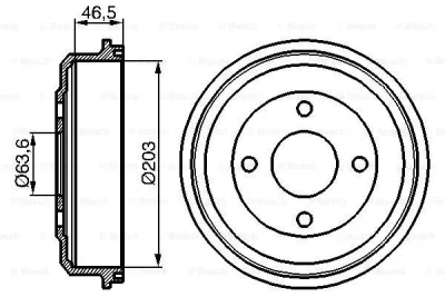 0 986 477 054 BOSCH Тормозной барабан