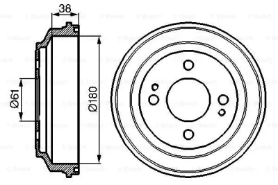 0 986 477 063 BOSCH Тормозной барабан