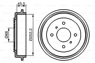 0 986 477 136 BOSCH Тормозной барабан