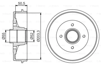 0 986 477 172 BOSCH Тормозной барабан