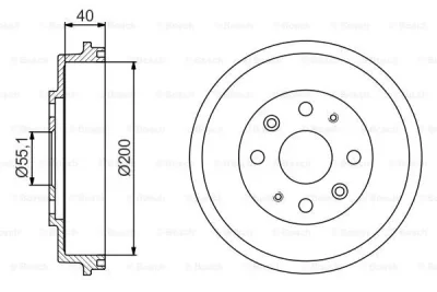 Тормозной барабан BOSCH 0 986 477 191