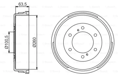 0 986 477 223 BOSCH Тормозной барабан