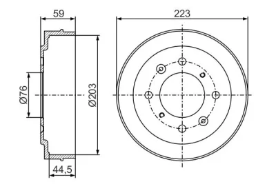 0 986 477 234 BOSCH Тормозной барабан