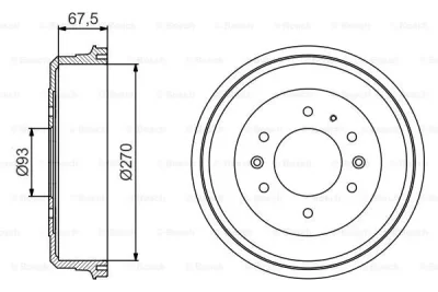 0 986 477 249 BOSCH Тормозной барабан