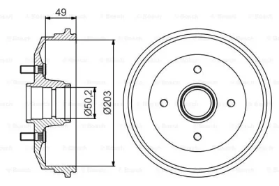 0 986 477 259 BOSCH Тормозной барабан