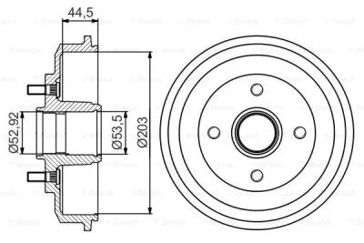 0 986 477 266 BOSCH Тормозной барабан