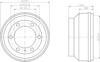 MBD019 MINTEX Тормозной барабан