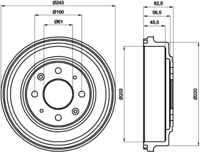 Тормозной барабан MINTEX MBD042