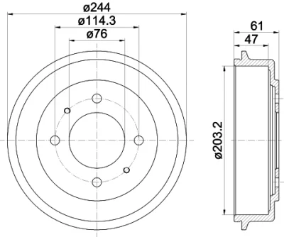 MBD328 MINTEX Тормозной барабан