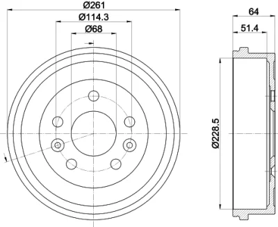 MBD405 MINTEX Тормозной барабан