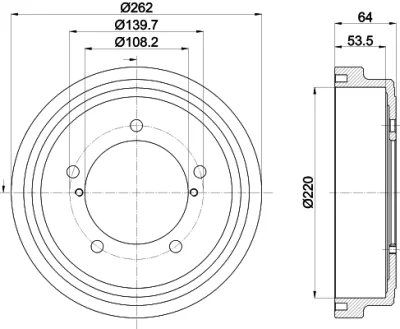 MBD407 MINTEX Тормозной барабан