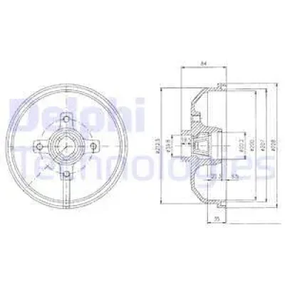 BF111 DELPHI Тормозной барабан