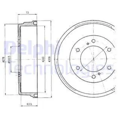 BF241 DELPHI Тормозной барабан