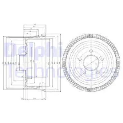 BF387 DELPHI Тормозной барабан