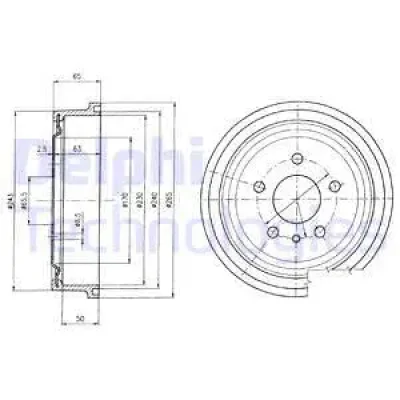 BF403 DELPHI Тормозной барабан