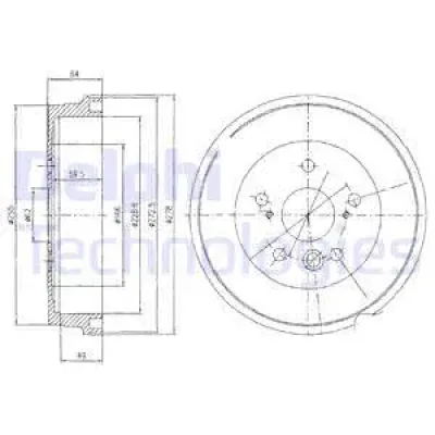 Тормозной барабан DELPHI BF495