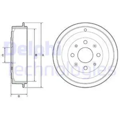 BF502 DELPHI Тормозной барабан