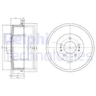 BF520 DELPHI Тормозной барабан