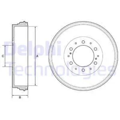BF537 DELPHI Тормозной барабан