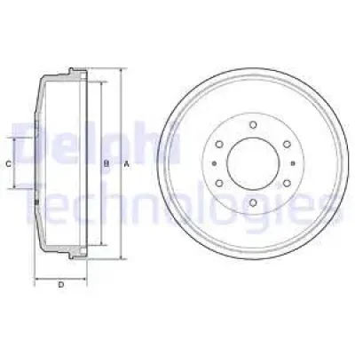 BF559 DELPHI Тормозной барабан