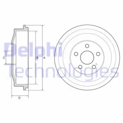 BF640 DELPHI Тормозной барабан