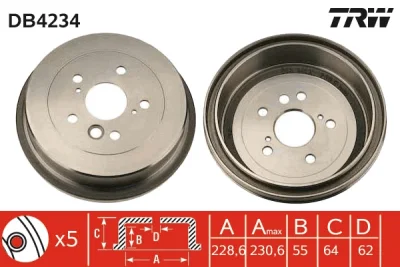 Тормозной барабан TRW DB4234