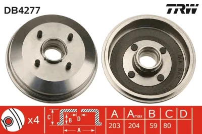 Тормозной барабан TRW DB4277