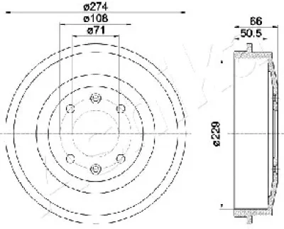 56-00-0600 ASHIKA Тормозной барабан